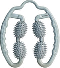 Cellulite Massage Tool Leg Roller. Lymphatic Drainage Massager Muscle Roller with Spiky Balls for Thigh Calf Arm Back Buttock. Fascia Blaster for Circulation Deep Tissue Pain Relief Recovery (Gray)