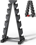 Dumbbell Rack Stand Only, Compatible with Peloton Weights, Ergonomic Weight Rack for Home Gym Dumbbells with 6-Tier, Space-Saving Home Gym Storage Rack, Plus Neoprene Set Storage, Compact