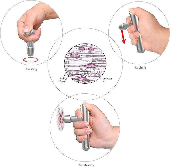 T-Bar Massage Tool - Myofascial & Foot Reflexology Massager, Stainless Steel, Heavy Duty