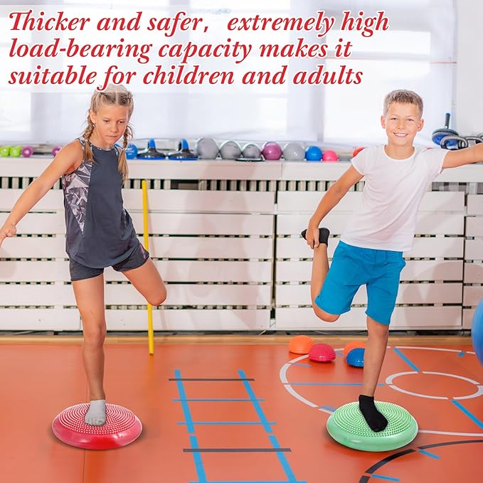 Libima 4 Pcs Wiggle Seat for Sensory Kids Inflated Wobble Cushion Sensory Seat Cloud Design Flexible Seating for Classroom Elementary Balance Disc for Kids Adult Pet Training