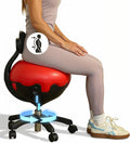 Aeromat Elite Yoga Ball Chair for Office & Home 250lbs Cap – Ergonomic Balance Ball Desk Chair w/Lockable Wheels,Adjustable Height, Anti-Burst Removable Ball, Back Support for Posture & Core Relief