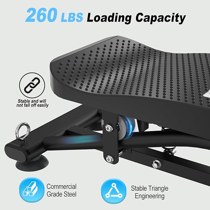 HOTWAVE Ski Balance Board with LCD Display and 300LB Weight Capacity, Rocking Stepper Ski Simulator for Home Workout, Ideal for Balance, Cardio and Core Workout for Adults