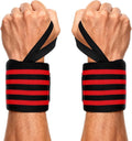22 Inch Gym Wrist Wraps, Weightlifting Wrist Wraps, Adjustable Nylon Wrist Support with Thumb Loop for Powerlifting Bench Press Strength Training for Men and Women