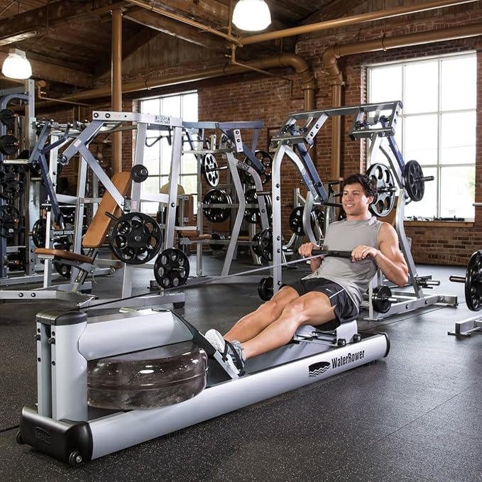 WaterRower M1 Rowing Machine with S4 BLE Monitor | USA Made Water Rower | Original Handcrafted Erg Row Machine for Home Use & Gym