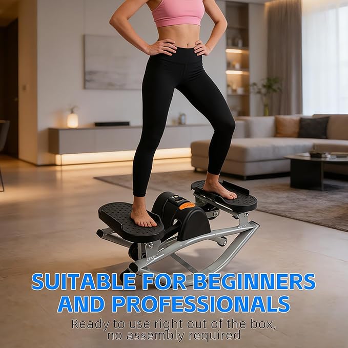Lateral Rocking Fitness Stepper, Portable Compact Side-to-Side Steppers, Rock Stepper Side to Side, with Digital Display and Protective Blanket, for Exercise at Home