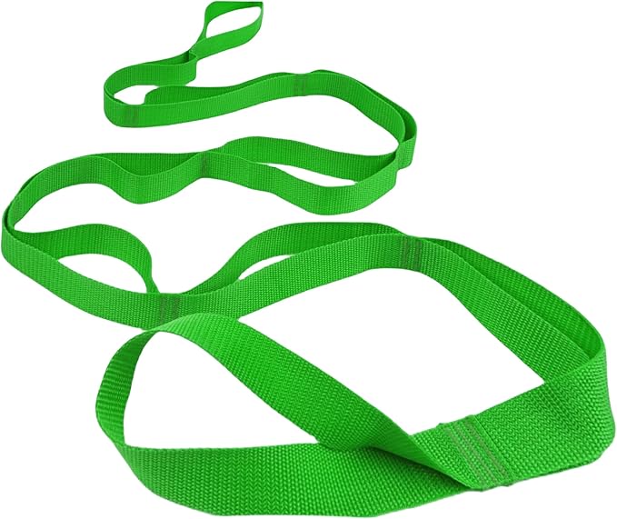 Scotamalone Stretching Strap Yoga Strap Physical Therapy for Home Workout, Exercise, Pilates and Gymnastics, 10 Loops Non-Elastic Stretch Bands with Aesthetic Packaging for Women & Men