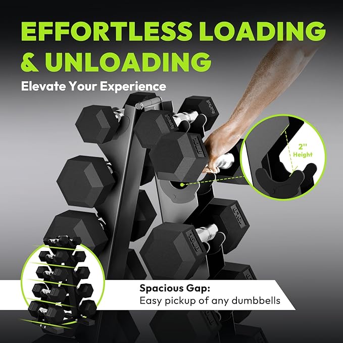 Dumbbell Rack A Frame Weight Rack Stand Dumbbell Weight Storage for Home Gym, Space-Saving Weight Stand for Home Gym