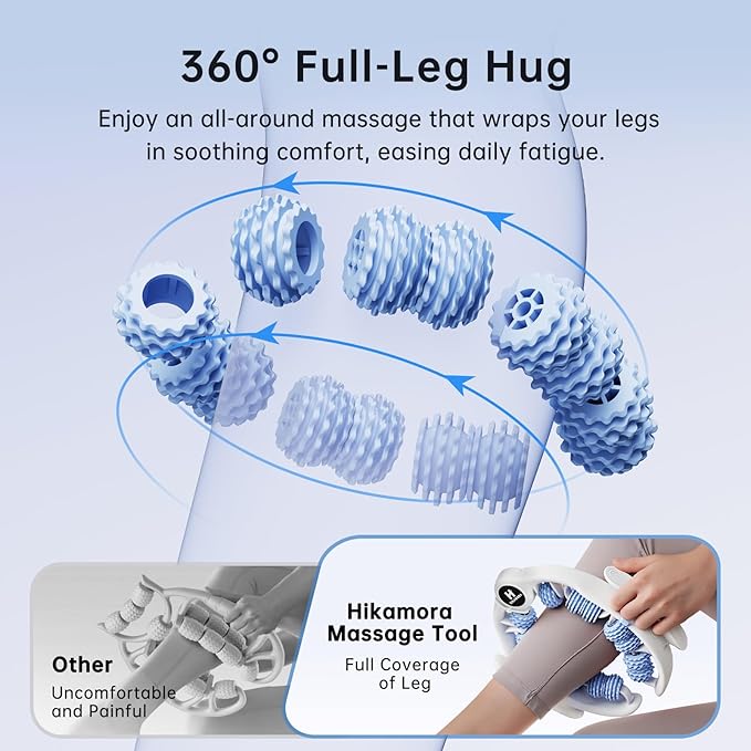 Cellulite Massage Tool, Manual Cellulite Roller, Contoured & Smoother Skin, Relieve Leg Muscle Soreness, Dimpled Skin Removal, Legs/Thighs/Buttocks, Anti-Cellulite Roller (Blue)
