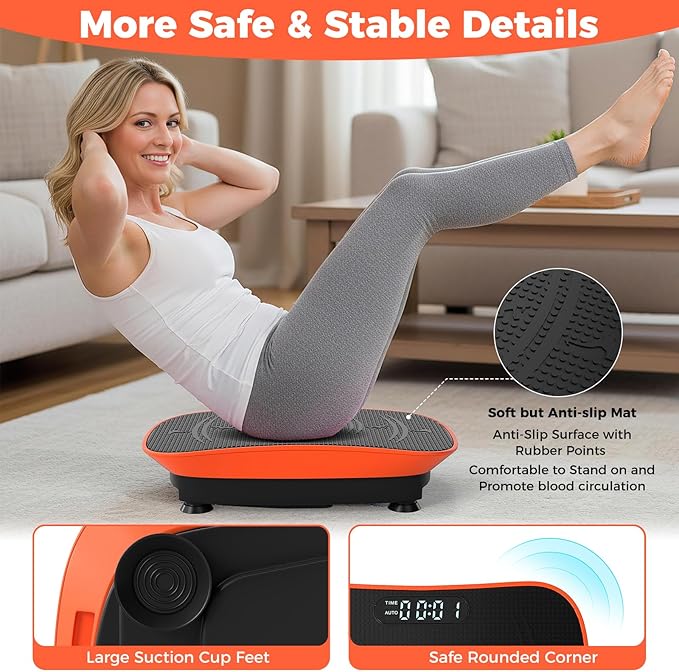 GYMAX Vibration Plate Exercise Machine, Vibration Plate with 10-Level Intensity, LED Display & Remote Control, Body Vibrating Plates Stand Shaking Platform Fat Burning Machine