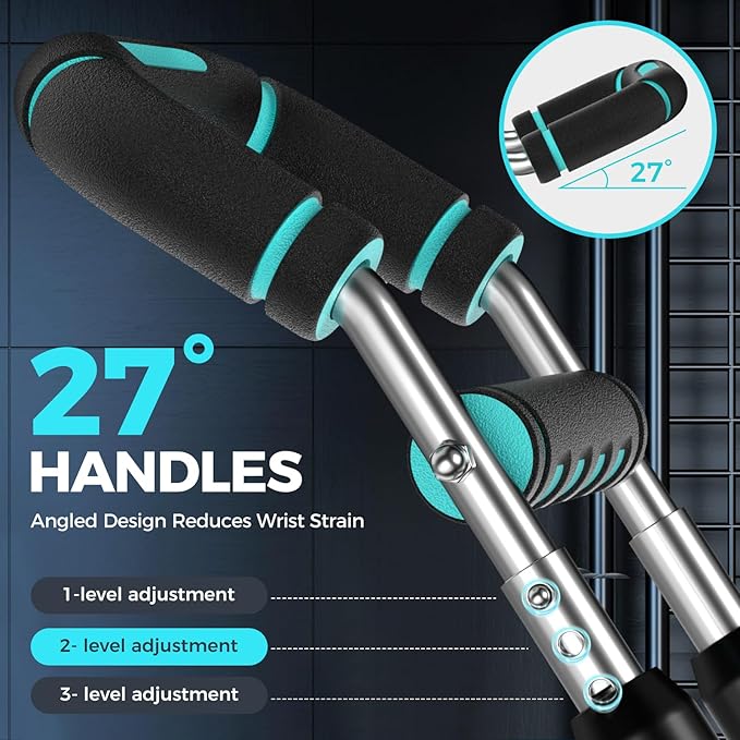 Twister Arm Trainer, Chest Workout Equipment for Men & Women Adjustable 5 Resistance Levels (40-130 lbs), Ergonomic Home Gym Strength Trainer with Anti-Slip Handles & Carry Bag