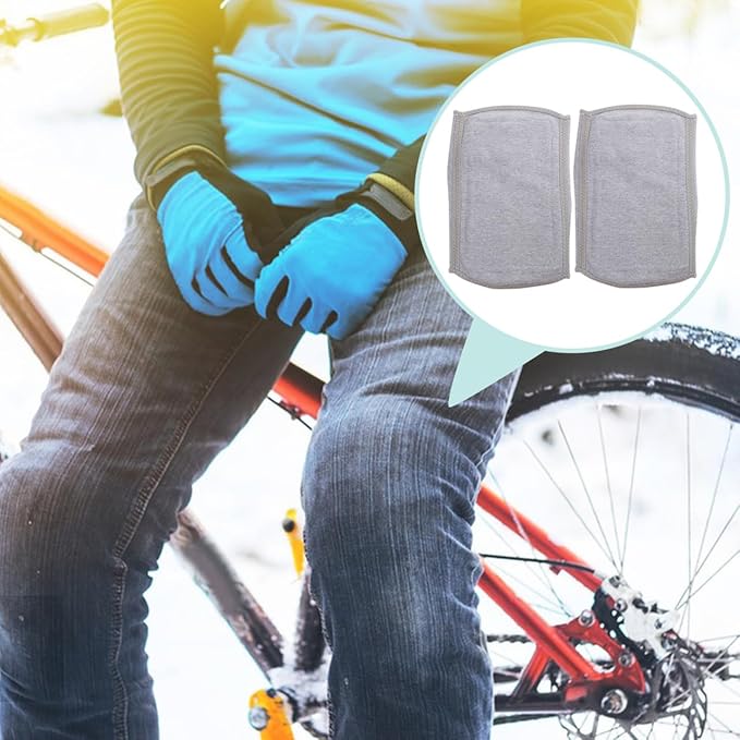ARTIBETTER 2Pcs Thicken Wool Knee Warmers Thermal Knee Pads Support Sleeves for Sports Cycling Running Pain Relief Xl