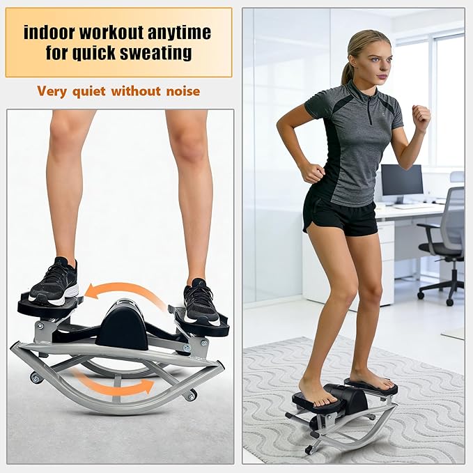 Rock Stepper Side to Side,Rock Stepper,Rock Stepper Machine for Exercise at Home- with Digital Display,Fitness Stepper for Arms,Legs & Glutes,Rock Stepper for Home,Apartment and Office