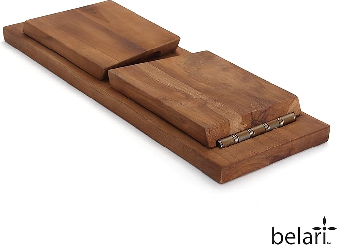 Teak Meditation Bench - Meditation Seat - Meditation Stool - Kneeling Meditation Chair - Portable Folding Meditation Bench - Seiza Yoga Meditation Bench - Prayer Bench (Teak)