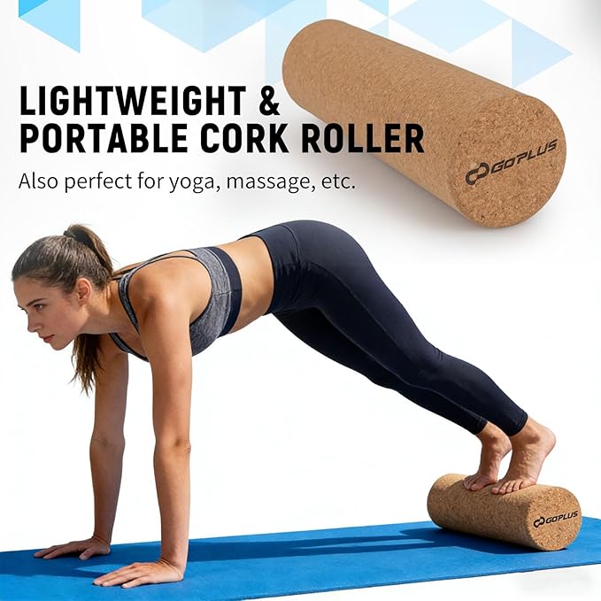Goplus Balance Board Trainer for Adults, Wooden Balancing Board with Cork Roller and Storage Rack to Exercise and Build Core Strength, Wobble Board for Skateboard, Snowboard