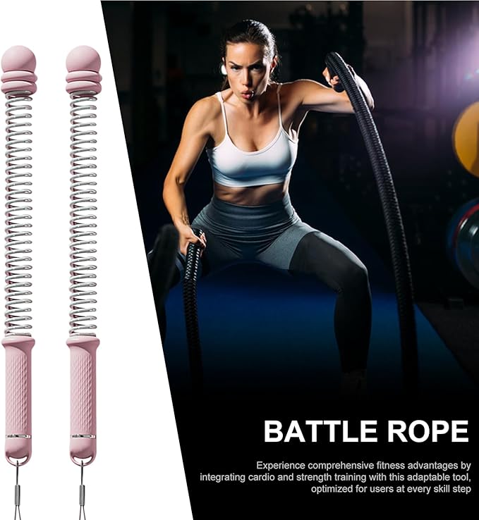 Battle Ropes for Home Gym – High Resistance Fitness Equipment for Weight Strength Training, Wireless Battle Rope for Home Gym, for Cardio Speed Bodybuilding and