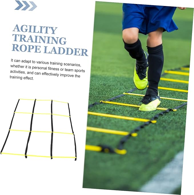 Lightweight Foldable Agility Ladder for Football and Soccer Speed Training Weather-Resistant Sports Ladder for Footwork Drills and Team Exercise