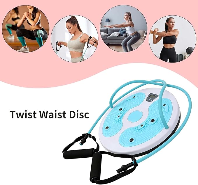 Twist Waist Disc,Waist Workout Core & Ab Exercise | Core Twisting Disc with Calorie Count - for Home Gym Office Fitness Enthusiasts Beginners Post-Partum Individuals