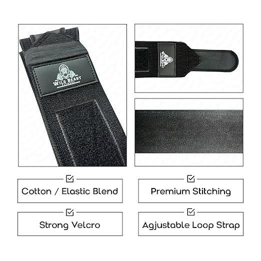 Elbow Wraps for Weightlifting (Pair), Stretchable & Breathable 41" Elbow Compression Strap, Weightlifting Straps for Bench Press, Supports Powerlifting, Pressing, Elbow Straps for Gym Accessories for Men (Black)