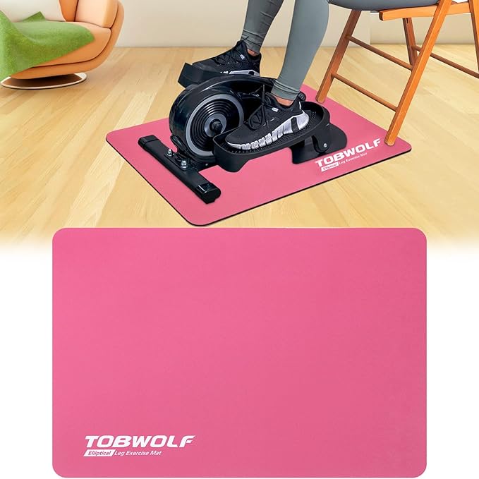 TOBWOLF Non-Slip Workout Mat for Ellipse Leg Exerciser, Ellipse Machine Mat, Exercise Mat for Under Desk Ellipticals, Suitable for Electric Seated Foot Pedal Exerciser, Stability & Floor Protection