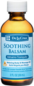 De La Cruz Soothing Balsam (Balsamo Tranquilo) Massage Oil - No Preservatives or Artificial Colors - Made in USA - 2 FL OZ