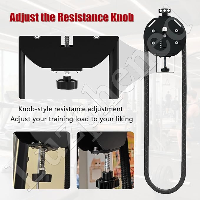 Endless Rope Trainer, Portable Cable Pulley System, Adjustable Tricep Rope Attachment with 330lb Load Capacity, 30kg Max Resistance for Full Body Workout & Strength Training Red
