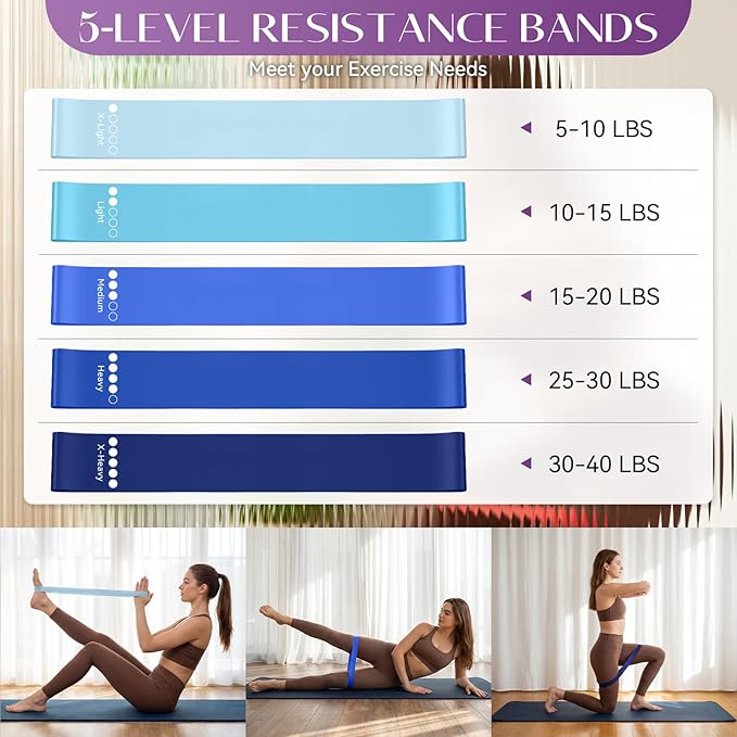 Pilates Kit, Pilates Ring and Ball Set with 5-Level Resistance Bands for Core Strength, Stretching, Toning & Full Body Home Workout Pilates Equipment