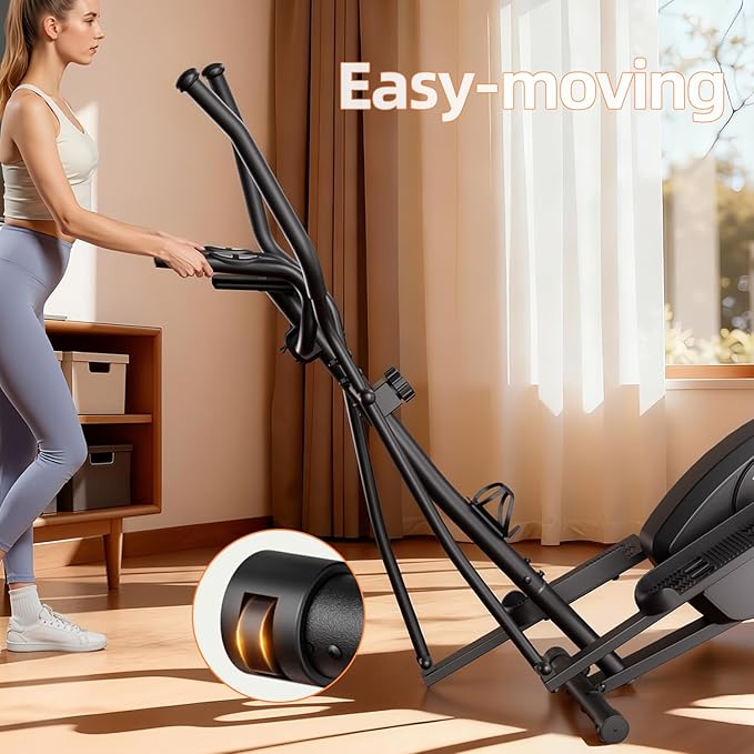 Elliptical Exercise Machine for Apartments and Homes,8 Levels of Magnetic Resistance,15.5-inch Stride Elliptical Machine, and Supports Users up to 400 pounds Elliptical Training Machines;