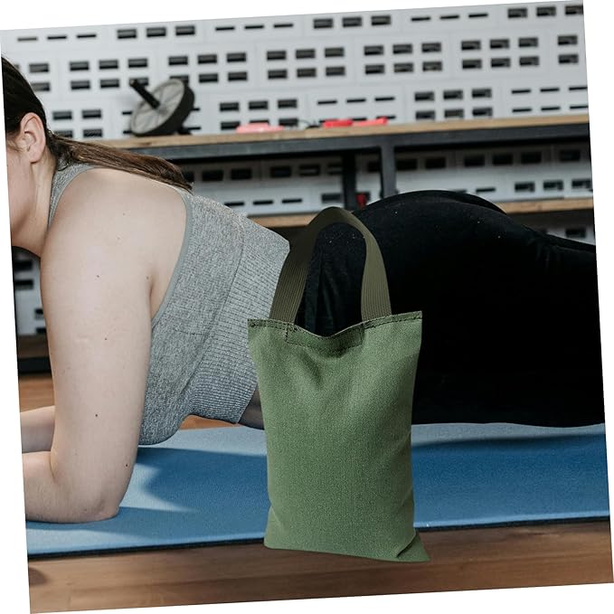 2Kg Weighted Sandbag for Yoga Fitness Portable Canvas Bag with Handle for Versatile Training Empty Design for Custom Weight Modification