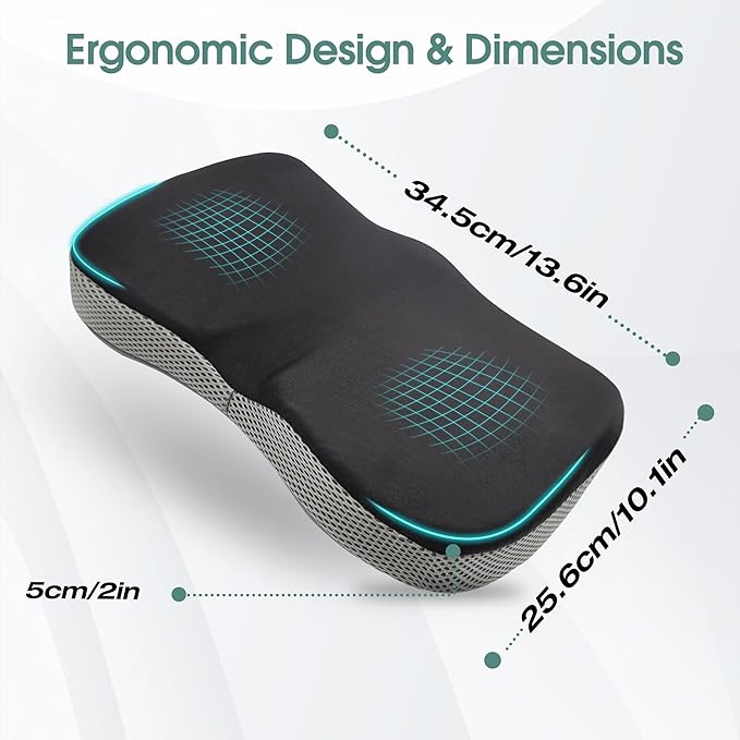 Rowing Machine Seat Cushion for Concept 2 Rower – Memory Foam Pad with Non-Slip Base & Washable Cover – Fits Concept 2 Model D/E, WaterRower, Recumbent Bike & Indoor Rowers