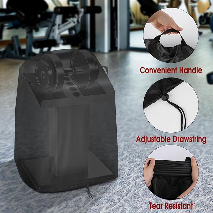 Dumbbell Rack Cover, Dust-Proof Strength Training Dumbbell Racks for Home Gym Cover Waterproof Dumbbell Weight Rack Protective Cover (Cover Only)