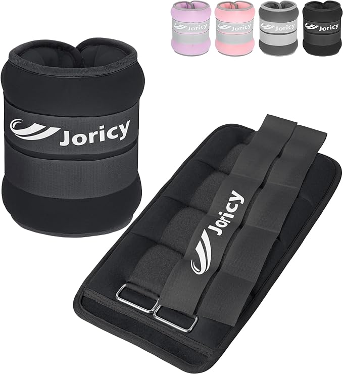 Ankle Weights A Pair of 1/2/3/4/6/8/10/12/20 LBS Wrist Leg Arm Weights for Women Men with Adjustable Straps, Strength weighted for Physical Therapy Running Walking Fitness Gym Workout