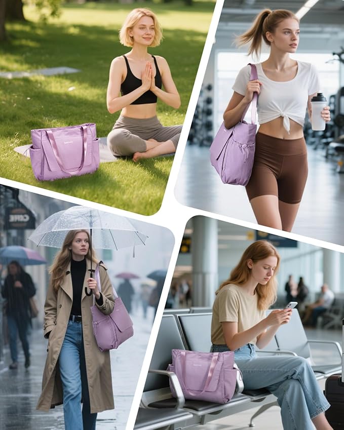 sportsnew Yoga Mat Bag Tote Yoga Gym Bags For Women Men with Waterproof Wet Pocket & Hook-and-loop, Quick Access Storage Yoga Mat Bag Carrier