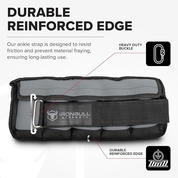 Adjustable Ankle Weights (10lbs/Pair) - Weighted Ankle Weight for Walking, Gym and Exercise - 2, 4, 6, 8, 10 LB Leg Weight Set with Straps for Women and Men - 1-5 lbs Each Ankle Adjustable for Weight Lifting