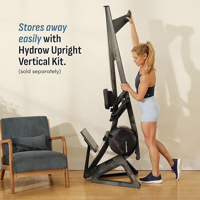 Hydrow Wave Rowing Machine with 16" HD Touchscreen & Speakers - Foldable | Live Home Workouts, Subscription Required