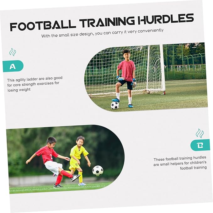 5Pcs Durable Football Hurdles High Agility Training Equipment for Soccer Skills Development Sturdy Design for Outdoor Practice and Coordination Drills