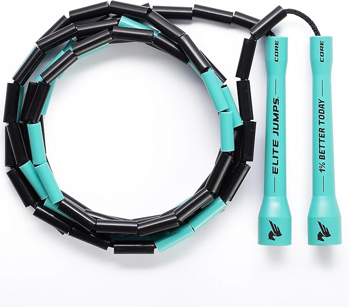 Elite Jumps - Do Hard Things 1” Beaded Jump Ropes | Crossover Jump Rope for Your Exercise Equipment | Segmented Jump Rope