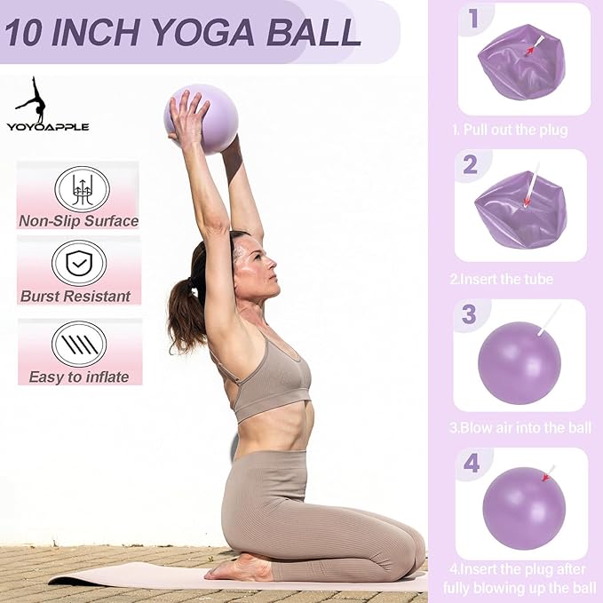 at Home Pilates Essentials Kit for Women,11pcs Pilates Kit for Home Workouts Women,Pilates Kit for Home Workouts Women,Pilates Ball and Ring Set,Pilates Accessories for Home Workouts