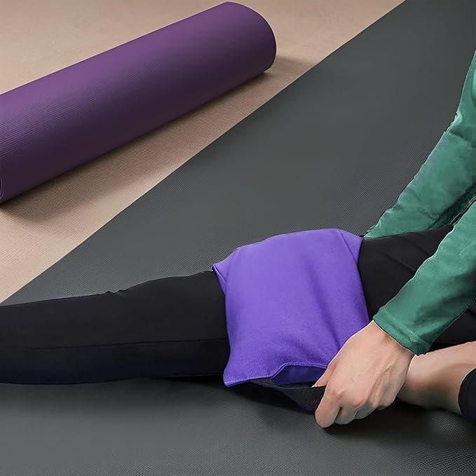 TOPTIE 2 Pack Yoga Sandbag Weighted Bag for Fitness Yoga Bolster, Unfilled Sandbag 16 x 7 Inch