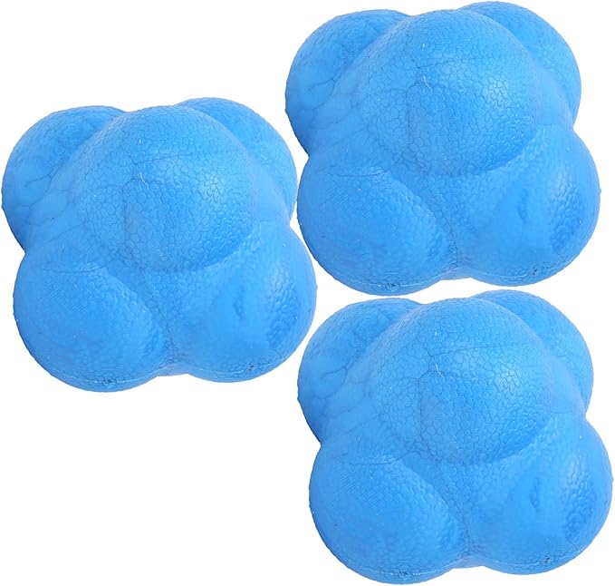 Reaction Ball, Hex Bounce PR Coordination Reflex Exercise Sports Fitness Training Ball 3pcs
