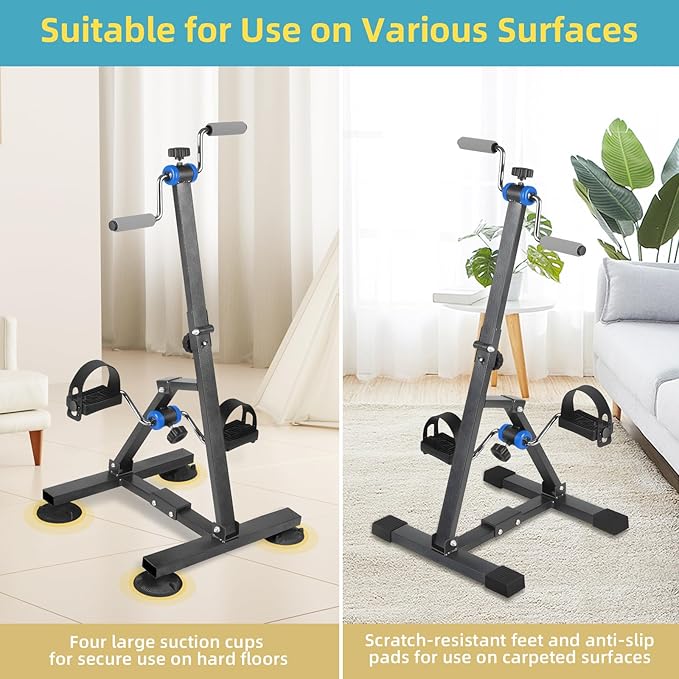 Arm and Leg Exercise Pedal Machine for Seniors, Seated Rehabilitation Bike for Physical Therapy, Elderly Stroke Recovery & Mobility Training Equipment