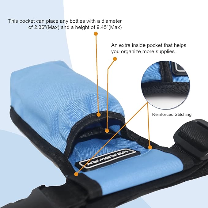 Massage Oil Holster, Adjustable and Durable Massage Holster, Bag only, Bottle not Included