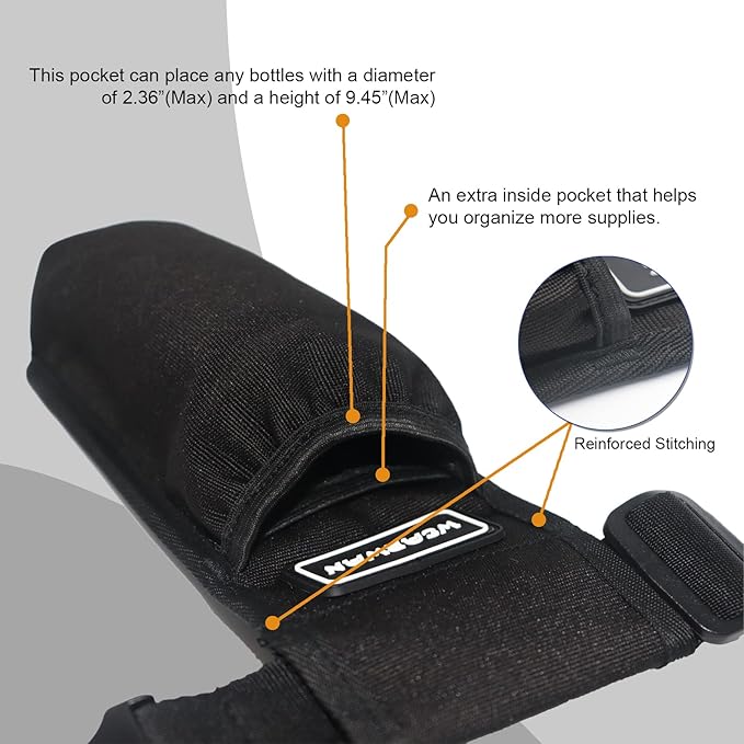 Massage Oil Holster, Adjustable and Durable Massage Holster, Bag only, Bottle not Included