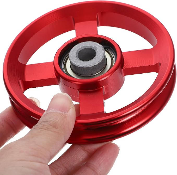 Hemoton Fitness Pulley Wheel Aluminum Alloy Metal Home Gym Pulley for Strength Training Equipment Attachment Cable Workout