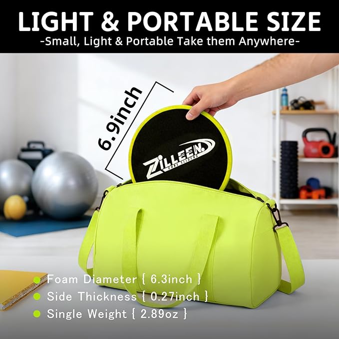 ZILLEEN Exercise Sliders for Working Out Fitness Discs for Pilates Women Men, 2 Pack
