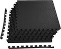 Elevon Puzzle Exercise Gym Flooring Mat, EVA Interlocking Foam Tiles Workout Mat for Home Gym, Fitness Equipment, MMA, Gymnastics, Shock-Absorbing Exercise Mat, Multi-Color