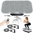 Vibration Plate Exercise Machine, 8000 Vibrations/min Adjustable Fitness Platform, 400 Lbs Capacity Whole Body Workout Extra Large Size Platform with Bluetooth for Weight Loss, Women & Men