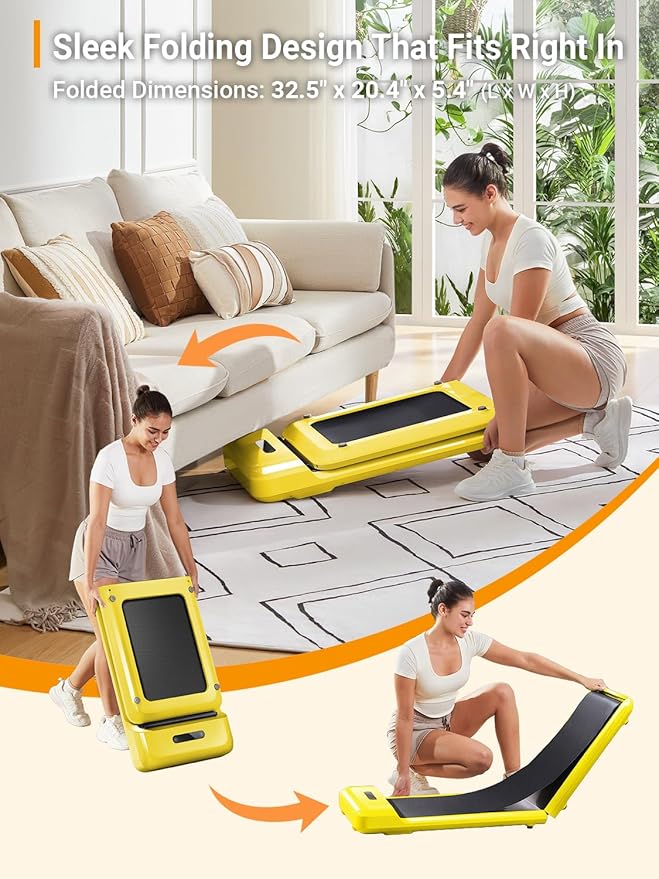 WALKINGPAD C2 Foldable Walking Pad Treadmill, Colorful Under Desk Treadmill for Home Office, Stylish Compact Design, No Assembly Needed