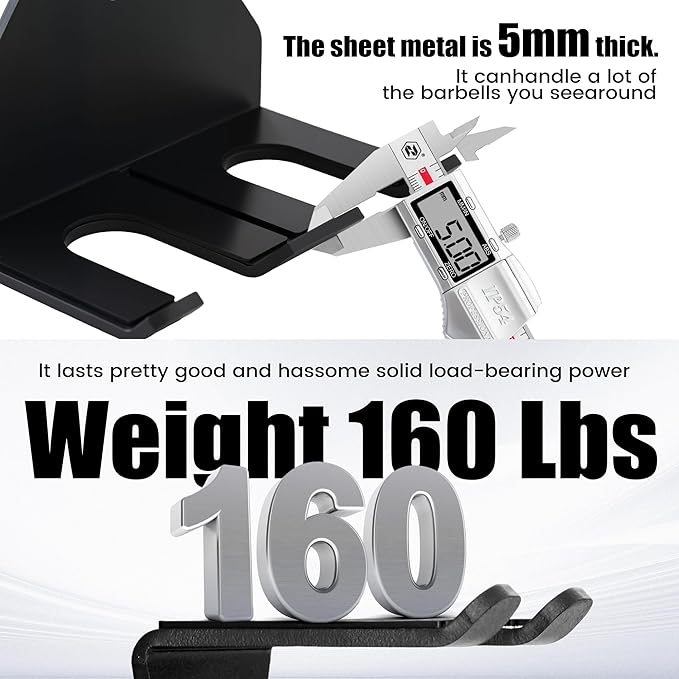 Wall-Mounted Gym Organizer, Resistance Band Storage Rack, Barbell Holder Wall Mount, Dumbbell Storage, Home Gym Accessories Holder