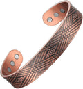 Earth Therapy Minimalist Design Magnetic Field Cuff Bracelets for Men & Women - Ultra Strength - Adjustable