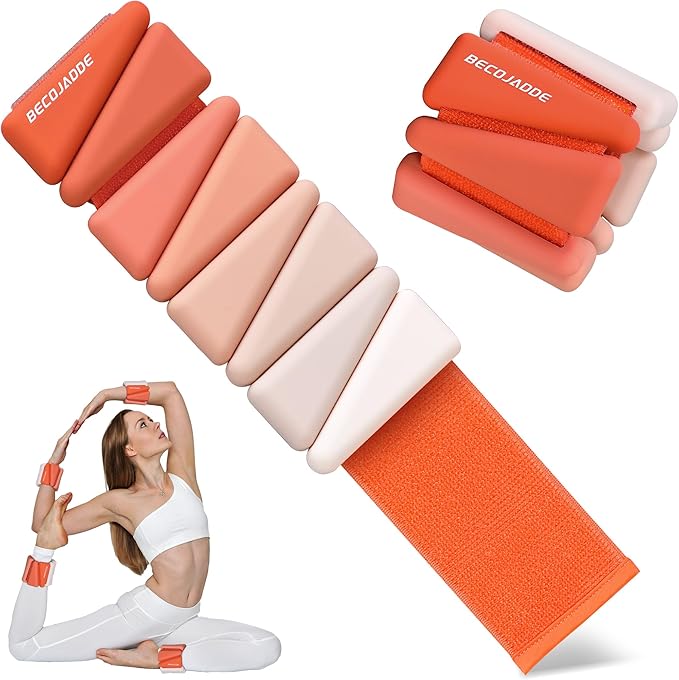 Ankle Weights for Women Wrist Weights Set of 2 (1 lb/2 lb Each) Adjustable Arm Leg Weight for Womens Men Suitable for Walking Swimming Running Pilates Yoga Gym